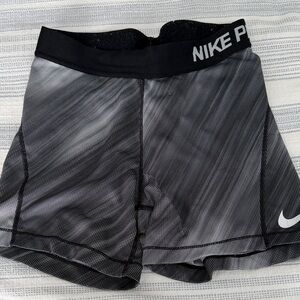 Nike Pros Black and Gray Athletic Shorts
